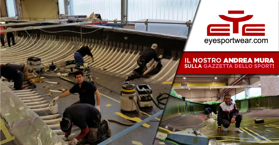 Andrea Mura preparing for the Vend&eacute;e Globe 2016