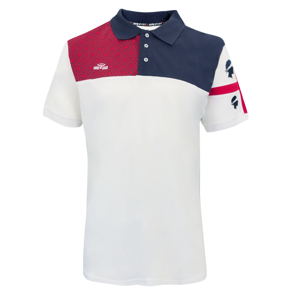 POLO 4 MORI PINTADERA BIANCO FRONT