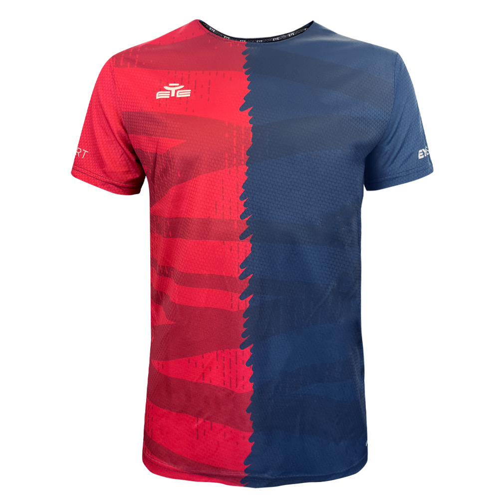 T SHIRT BREAK ROSSO NAVY FRONT